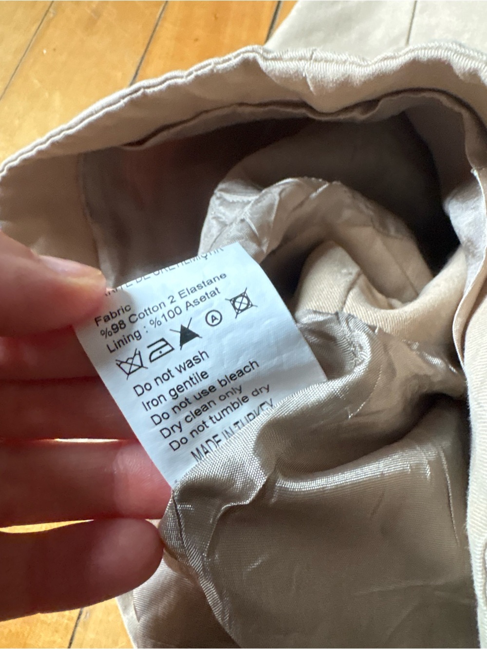 Faraway Sz S (42) Tan Cotton Structured Tailored Vest - Picture 7 of 9